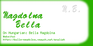 magdolna bella business card